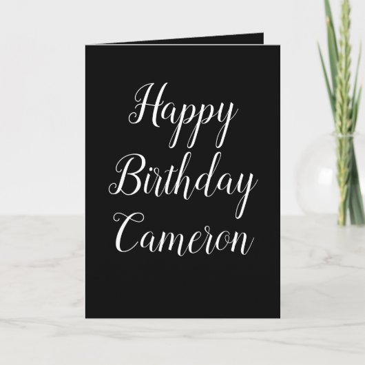 白黒ハッピーバースデー シーズンカード (正面)