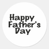 白黒ハッピーファーザーの日文字デザイン ラウンドシール (正面)