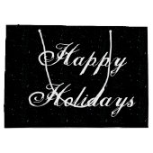 白黒ハッピーホリデー ラージペーパーバッグ (裏面)