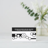 白黒ハニカムパンチカード ロイヤリティカード (スタンド正面)