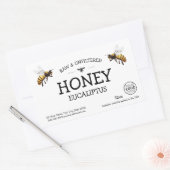 白黒ハニージャカスタムーラベル 長方形シール (封筒)