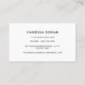 白黒ハミングバードビジネスカード 名刺 (裏面)