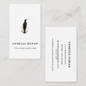 白黒ハミングバードビジネスカード 名刺 (正面/裏面)