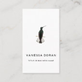 白黒ハミングバードビジネスカード 名刺 (正面)