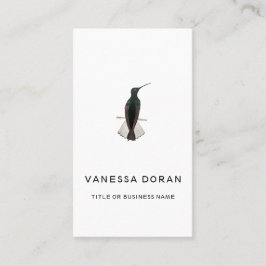 白黒ハミングバードビジネスカード 名刺