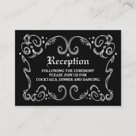 白黒ハロウィンゴシック披露宴カード エンクロージャーカード