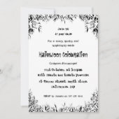 白黒ハロウィン不気味招待状 招待状 (正面)