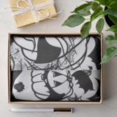 白黒ハロウィーンの漫画おもしろい 薄葉紙 (ギフト)