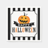 白黒ハロウィーンカクテルナプキン スタンダードカクテルナプキン (正面)