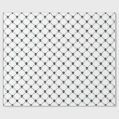 白黒ハロウィーンスカルクロスボーンプリント ラッピングペーパー (フラット)