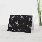 白黒ハロウィーンスケルトンボーンダンス カード (裏面)