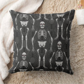白黒ハロウィーンスケルトン クッション (ブランケット)