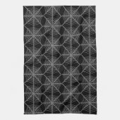 白黒ハロウィーンスパイダーウェブ キッチンタオル (縦)