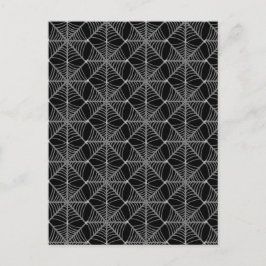 白黒ハロウィーンスパイダーウェブ ポストカード