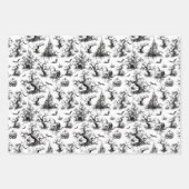 白黒ハロウィーンツール ラッピングペーパーシート (正面2)