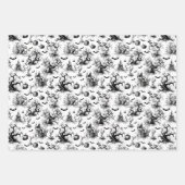白黒ハロウィーンツール ラッピングペーパーシート (正面)