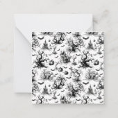 白黒ハロウィーントイレモノグラムエンクロージャ ノートカード (裏面)