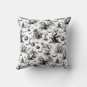 白黒ハロウィーントイレモノグラム クッション (裏面)