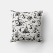 白黒ハロウィーントイレモノグラム クッション (裏面)