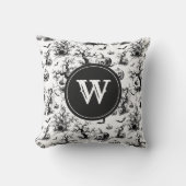 白黒ハロウィーントイレモノグラム クッション (正面)