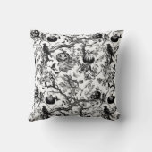 白黒ハロウィーントイレモノグラム クッション (裏面)