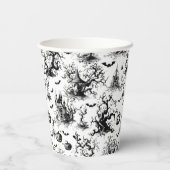 白黒ハロウィーントイレモノグラム 紙コップ (裏面)