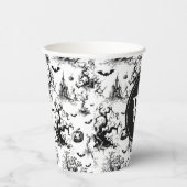 白黒ハロウィーントイレモノグラム 紙コップ (右)