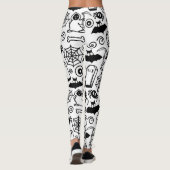 白黒ハロウィーンドードル レギンス (裏面)