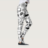 白黒ハロウィーンドードル レギンス (右)