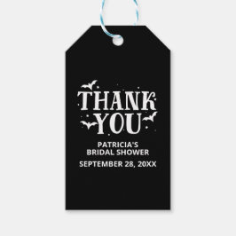 白黒ハロウィーンブライダルシャワーありがとう ギフトタグ