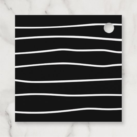 白黒ハロウィーンブライダルシャワーありがとう フェイバータグ (裏面)