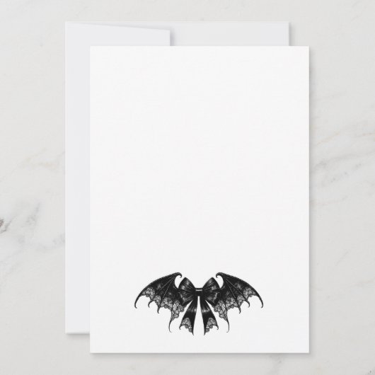 白黒ハロウィーンベビーシャワー招待状 招待状 (裏面)