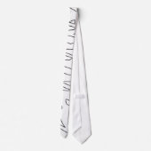 白黒ハロウィーンリブ骨格のネックタイ ネクタイ (裏面)