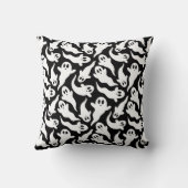 白黒ハロウィーン幽霊パターン クッション (裏面)