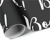 白黒ハロウィーン幽霊ブパターン ラッピングペーパー (ロールコーナー)