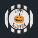 白黒ハロウィーン7インチ紙プレート ペーパープレート<br><div class="desc">7"白黒のハロウィンストライプをテーマにした紙プレート。Whimzy_Collectionsによるハローウィンパーティ・コレクションの一部デザイン。</div>