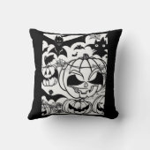白黒ハロウィーン クッション (裏面)