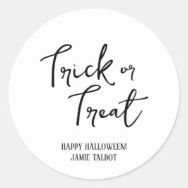 白黒ハロウィーン、トリックまたはトリート ラウンドシール