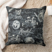 白黒ハロウィ幽霊のよく出るーン クッション (ブランケット)