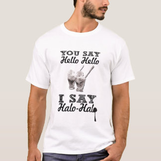 白黒ハローのハロー Tシャツ