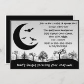 白黒ハローウィンパーティの衣裳のコンテスト 招待状 (正面/裏面)