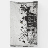 白黒ハローウィンパーティ 横断幕 (縦)