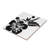 白黒ハワイの花 タイル (側面)