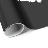 白黒ハワイアンエキゾチックなパームツリーシルエット ラッピングペーパー (ロールコーナー)