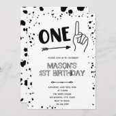 白黒ハンドジェスチャ1招待状 招待状 (正面/裏面)