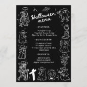 白黒ハンドドロー予測できなドハロウィーン メニュー (正面)