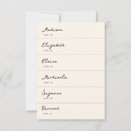 白黒ハンドドロー結婚ド座席表DIY 招待状