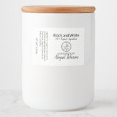 白黒ハンドメイド自家製ソープ |スクラブラベル フードラベル (正面)