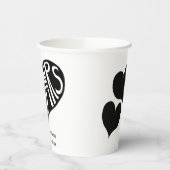 白黒ハートシェイプ結婚ズ 紙コップ (左)