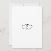 白黒ハートシンプル結婚式招待状 招待状 (裏面)